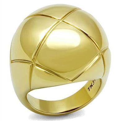 TK2831 - IP Gold(Ion Plating) Stainless Steel Ring with No Stone