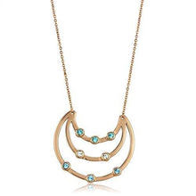 Load image into Gallery viewer, TK2857 - IP Rose Gold(Ion Plating) Stainless Steel Necklace with Top Grade Crystal  in Multi Color