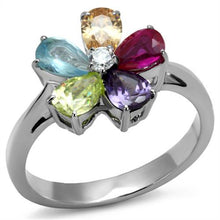 Load image into Gallery viewer, TK2867 - High polished (no plating) Stainless Steel Ring with AAA Grade CZ  in Multi Color