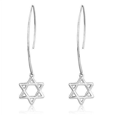 TK3147 - High polished (no plating) Stainless Steel Earrings with No Stone