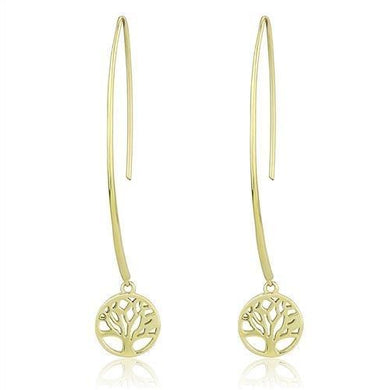 TK3149 - IP Gold(Ion Plating) Stainless Steel Earrings with No Stone