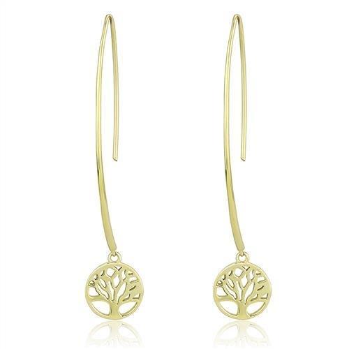 TK3149 - IP Gold(Ion Plating) Stainless Steel Earrings with No Stone