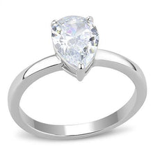 Load image into Gallery viewer, TK3251 - High polished (no plating) Stainless Steel Ring with AAA Grade CZ  in Clear