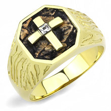 Load image into Gallery viewer, TK3464 - IP Gold(Ion Plating) Stainless Steel Ring with Top Grade Crystal  in Clear