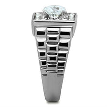 Load image into Gallery viewer, TK347 - High polished (no plating) Stainless Steel Ring with AAA Grade CZ  in Clear