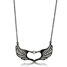 Load image into Gallery viewer, TK3496 - IP Black(Ion Plating) Stainless Steel Necklace with Top Grade Crystal  in Clear