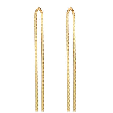 TK3532 - IP Rose Gold(Ion Plating) Stainless Steel Earrings with No Stone