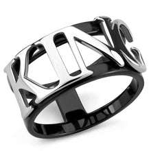 Load image into Gallery viewer, TK3583 - Two-Tone IP Black (Ion Plating) Stainless Steel Ring with No Stone