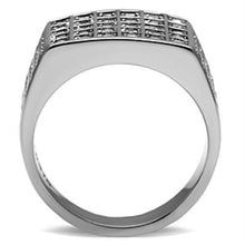 Load image into Gallery viewer, TK358 - High polished (no plating) Stainless Steel Ring with Top Grade Crystal  in Clear