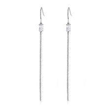 Load image into Gallery viewer, TK3599 - High polished (no plating) Stainless Steel Earrings with AAA Grade CZ  in Clear