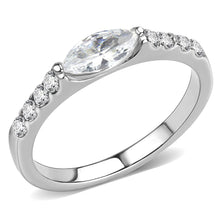 Load image into Gallery viewer, TK3607 - No Plating Stainless Steel Ring with AAA Grade CZ  in Clear