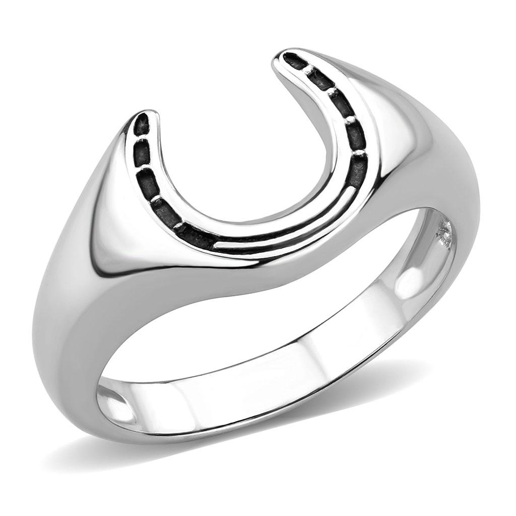 TK3619 - High polished (no plating) Stainless Steel Ring with No Stone