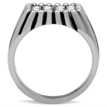 Load image into Gallery viewer, TK363 - High polished (no plating) Stainless Steel Ring with Top Grade Crystal  in Clear