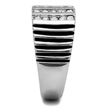 Load image into Gallery viewer, TK364 - High polished (no plating) Stainless Steel Ring with Top Grade Crystal  in Clear