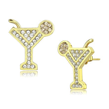 Load image into Gallery viewer, TK3660 - IP Gold(Ion Plating) Stainless Steel Earrings with Top Grade Crystal  in Silk