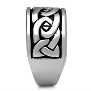 TK381 - High polished (no plating) Stainless Steel Ring with No Stone