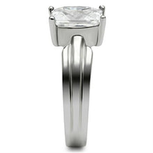 Load image into Gallery viewer, TK391 - High polished (no plating) Stainless Steel Ring with AAA Grade CZ  in Clear