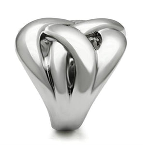 TK396 - High polished (no plating) Stainless Steel Ring with No Stone