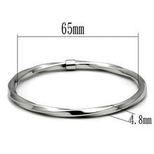 Load image into Gallery viewer, TK410 - High polished (no plating) Stainless Steel Bangle with No Stone