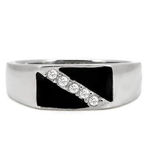 Load image into Gallery viewer, TK414701 - High polished (no plating) Stainless Steel Ring with Top Grade Crystal  in Clear