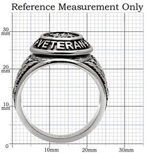 Load image into Gallery viewer, TK414704 - High polished (no plating) Stainless Steel Ring with Epoxy  in Jet