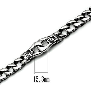 TK435 - High polished (no plating) Stainless Steel Bracelet with No Stone