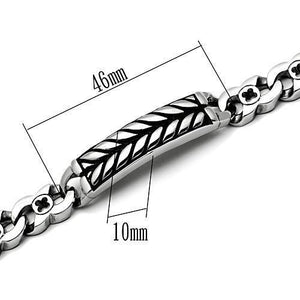 TK438 - High polished (no plating) Stainless Steel Bracelet with No Stone