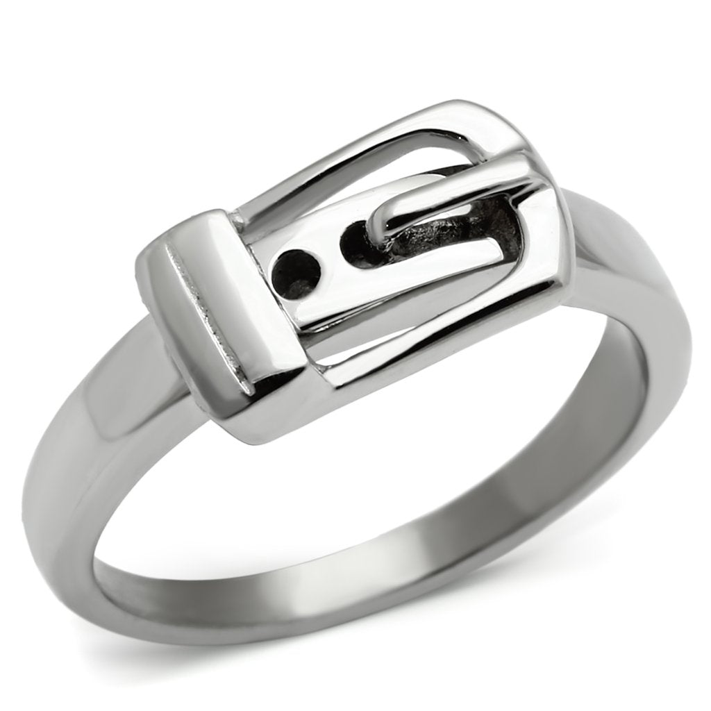 TK472 - High polished (no plating) Stainless Steel Ring with No Stone