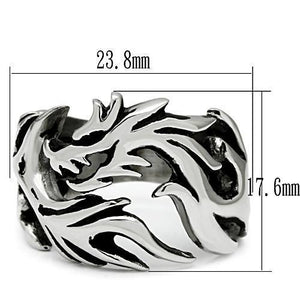 TK479 - High polished (no plating) Stainless Steel Ring with No Stone