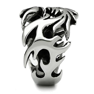 TK479 - High polished (no plating) Stainless Steel Ring with No Stone