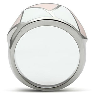 TK508 - High polished (no plating) Stainless Steel Ring with Epoxy  in Multi Color