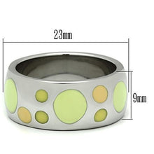 Load image into Gallery viewer, TK513 - High polished (no plating) Stainless Steel Ring with Epoxy  in Multi Color