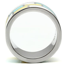 Load image into Gallery viewer, TK514 - High polished (no plating) Stainless Steel Ring with Epoxy  in Multi Color