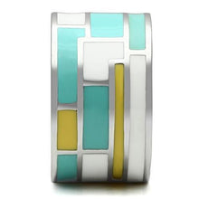 Load image into Gallery viewer, TK514 - High polished (no plating) Stainless Steel Ring with Epoxy  in Multi Color