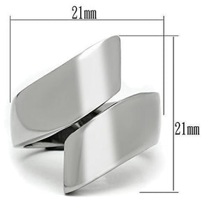 TK516 - High polished (no plating) Stainless Steel Ring with No Stone