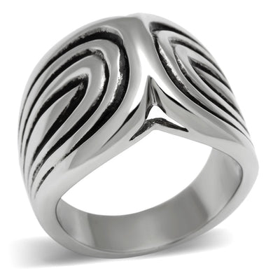 TK521 - High polished (no plating) Stainless Steel Ring with No Stone