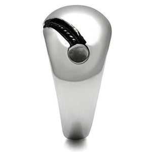 TK524 - High polished (no plating) Stainless Steel Ring with No Stone