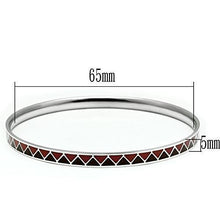 Load image into Gallery viewer, TK529 - High polished (no plating) Stainless Steel Bangle with Epoxy  in Siam