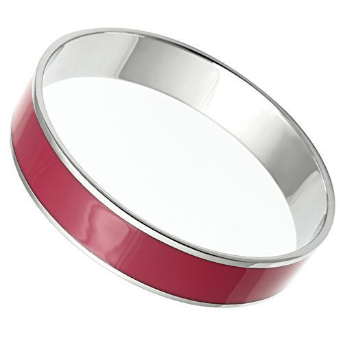 TK530 - High polished (no plating) Stainless Steel Bangle with Epoxy  in Siam