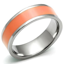 Load image into Gallery viewer, TK544 - High polished (no plating) Stainless Steel Ring with Epoxy  in Orange