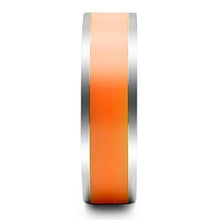 Load image into Gallery viewer, TK544 - High polished (no plating) Stainless Steel Ring with Epoxy  in Orange