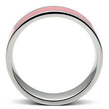 Load image into Gallery viewer, TK545 - High polished (no plating) Stainless Steel Ring with Epoxy  in Rose