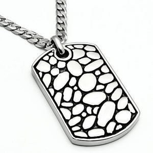 TK556 - High polished (no plating) Stainless Steel Necklace with No Stone