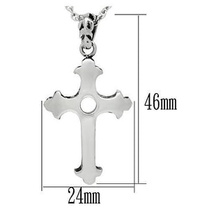 TK561 - High polished (no plating) Stainless Steel Necklace with No Stone