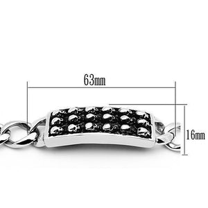 TK573 - High polished (no plating) Stainless Steel Bracelet with No Stone