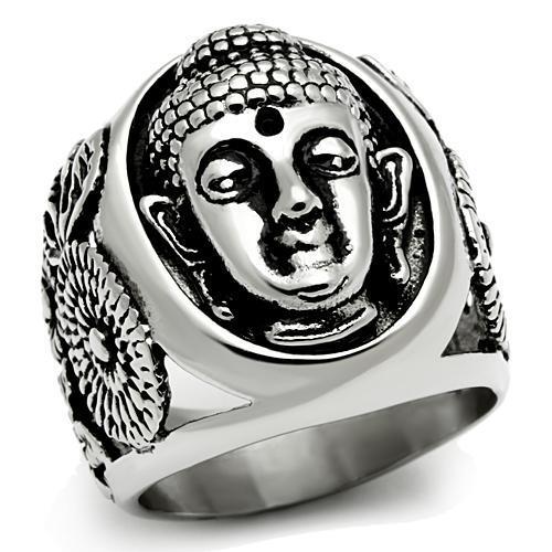 TK582 - High polished (no plating) Stainless Steel Ring with No Stone