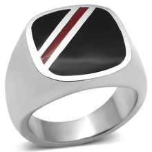 Load image into Gallery viewer, TK602 - High polished (no plating) Stainless Steel Ring with Epoxy  in Multi Color