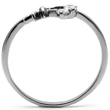 Load image into Gallery viewer, TK627 - High polished (no plating) Stainless Steel Ring with AAA Grade CZ  in Clear