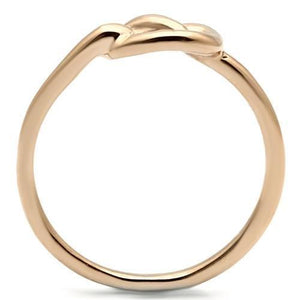 TK630R - IP Rose Gold(Ion Plating) Stainless Steel Ring with No Stone