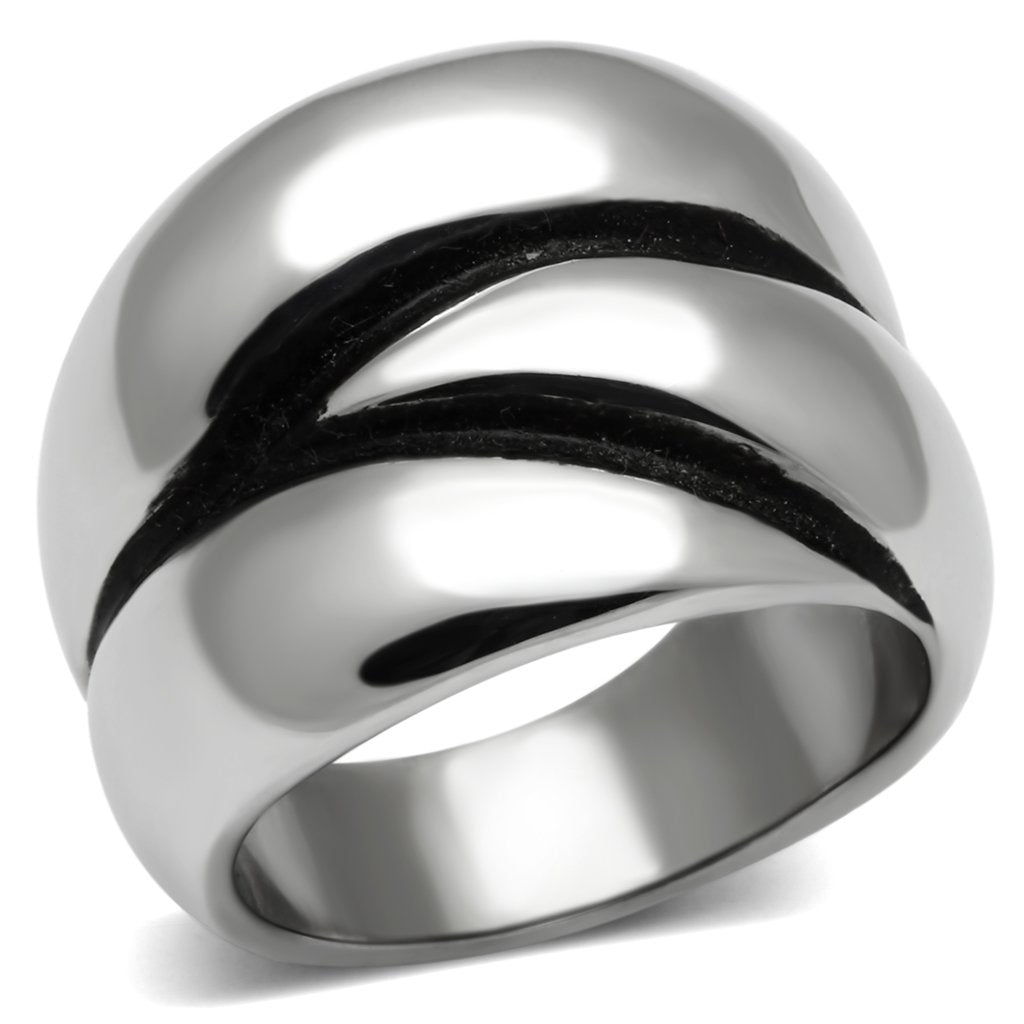 TK633 - High polished (no plating) Stainless Steel Ring with No Stone